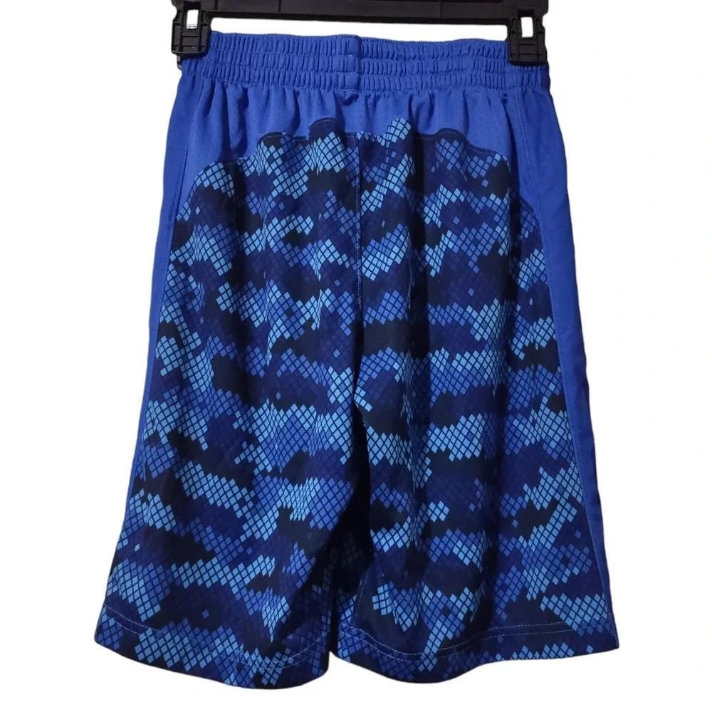 Nike Shorts Boys Size L Elite Dri-FIT Blue Snakeskin Athleisure Streetwear Logo